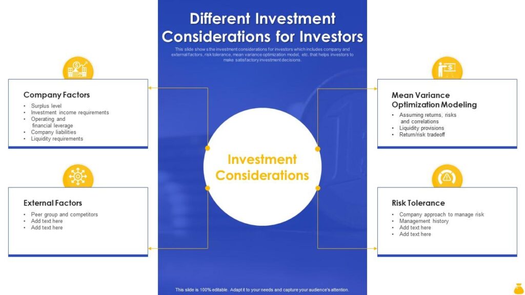 Different Investment Considerations For Investors | Presentation ...